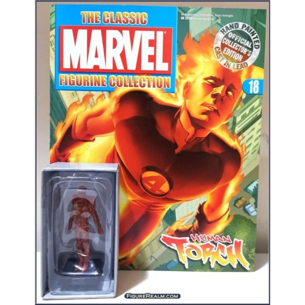 Eaglemoss 1:16 Classic Marvel‎ Figurine w/Book: Human Torch #163